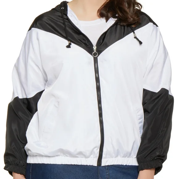 Black & White Windbreaker Jacket - Picture 2 of 11